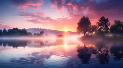 Premium AI Image | Forest outdoor scenery sunrise landscape