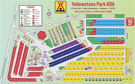 West Yellowstone, Montana Campground Map | Yellowstone Park / West Gate ...