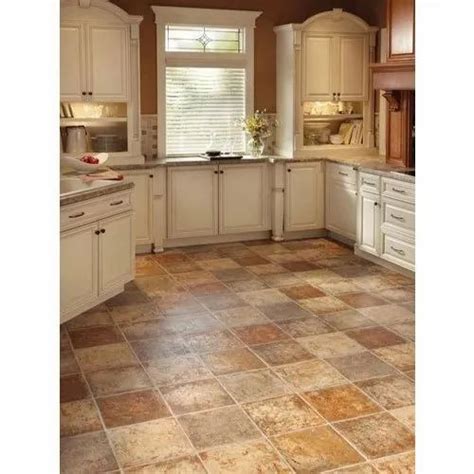 Brown Ceramic Kitchen Floor Tiles, Size: Medium, Thickness: 8 - 10 mm ...