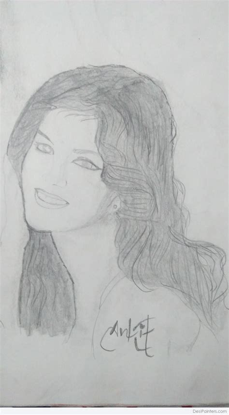 Superb Pencil Sketch Of Sunny Leone - Desi Painters