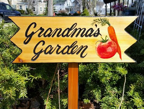 Garden Signs Personalized Garden Signs 7 1/2 x 20 inches.