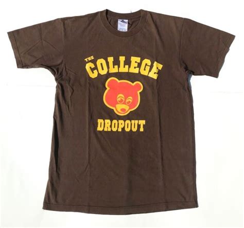 Kanye West The College Dropout Album Promo Tee T-Shirt Official Brown ...