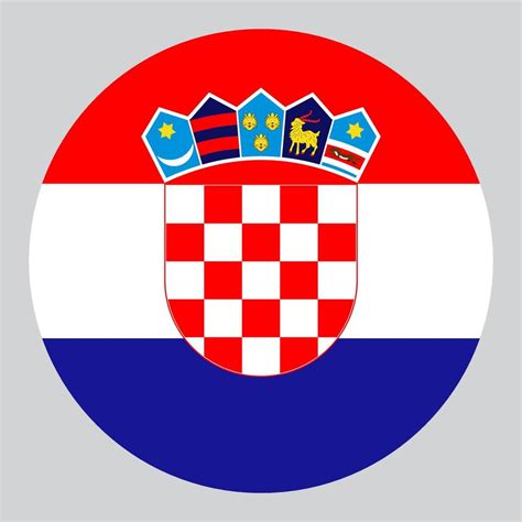 flat circle shaped Illustration of Croatia flag 16872823 Vector Art at ...