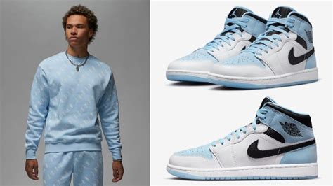 Air Jordan 1 Mid Ice Blue | SneakerFits.com