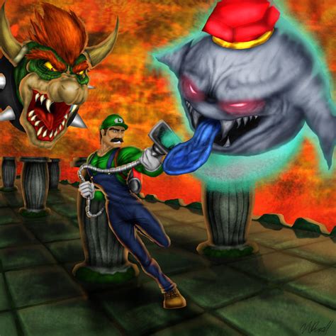 Luigi's Mansion Final Battle: King Boo and Bowser by Tycony23 on DeviantArt