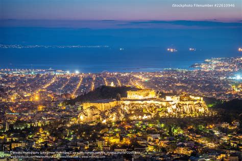 Athens Cityscape,Acropolis at Night - Mlenny Photography