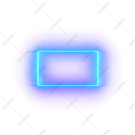 Blue Laser Neon Light Rectangle Effect, Neon, Border, Neon Border PNG ...