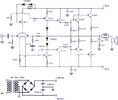 200 Watts Amplifier Circuit Diagram