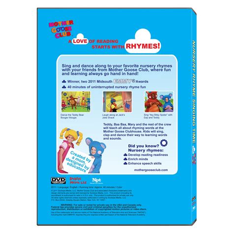 Nursery Rhyme Singing Time with Mother Goose Club DVD - Buy Online in ...