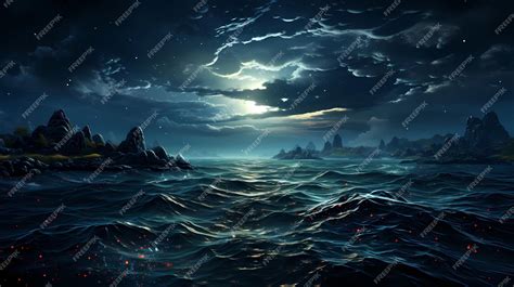 Premium AI Image | Sea of stars at night