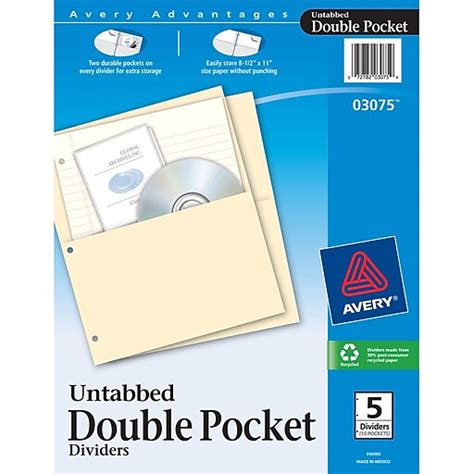 Avery® Double Pocket Dividers | Staples