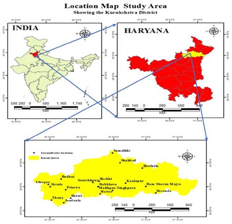 | A map showing groundwater sampling locations of northeast part of ...