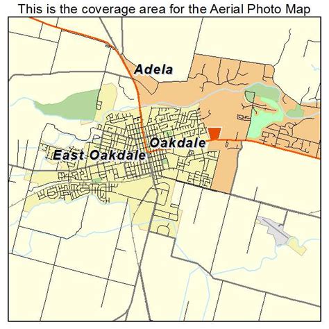 Aerial Photography Map of Oakdale, CA California