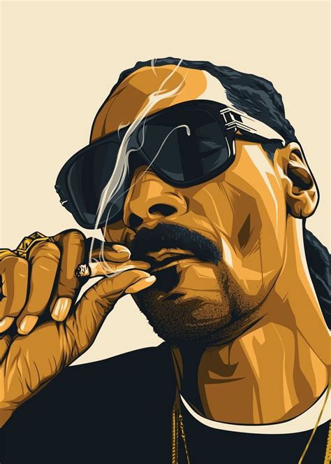 'Snoop Dogg' Metal Poster Print - Art by Bikonatics | Displate in 2021 ...