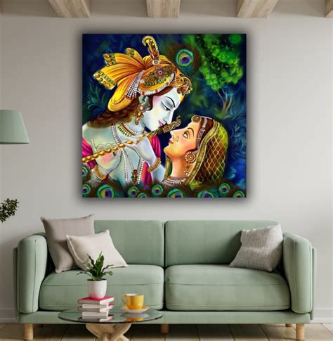 Innovision Beautiful Canvas Radha Krishna Paintings For Living Room ...