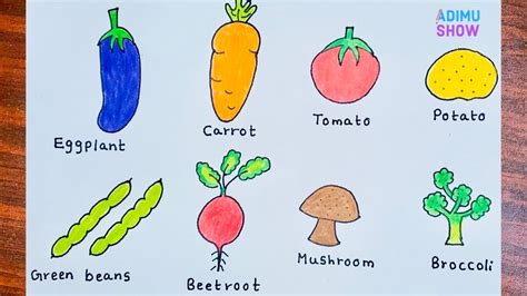 Vegetables Drawing Pictures