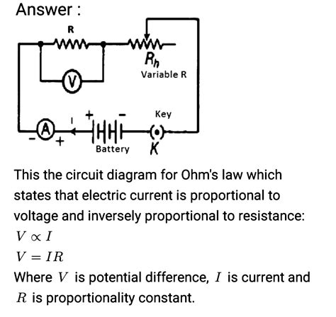 Circuit Diagram Of Ohm S Law - Circuit Diagram