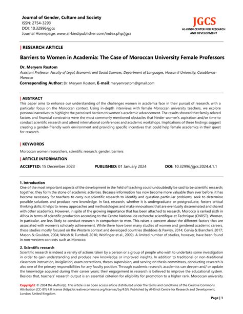 (PDF) Barriers to Women in Academia: The Case of Moroccan University ...