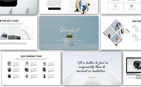 Perfect - Minimal Presentation PowerPoint template for $19