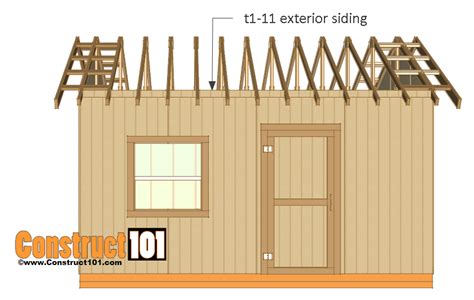 12x16 Gable Roof Shed Plans