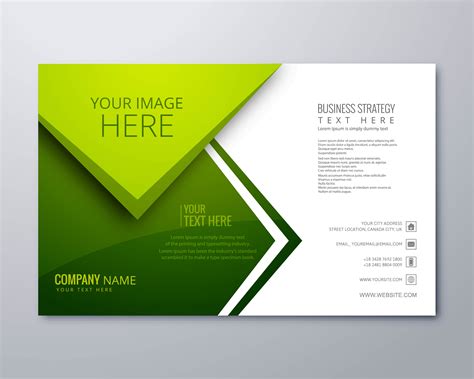 Beautiful green business brochure vector template 235302 Vector Art at ...