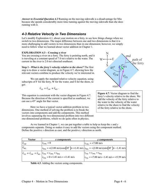 4-3 Relative Velocity in Two Dimensions