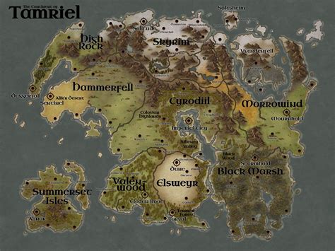 Map of Tamriel : r/elderscrollsonline