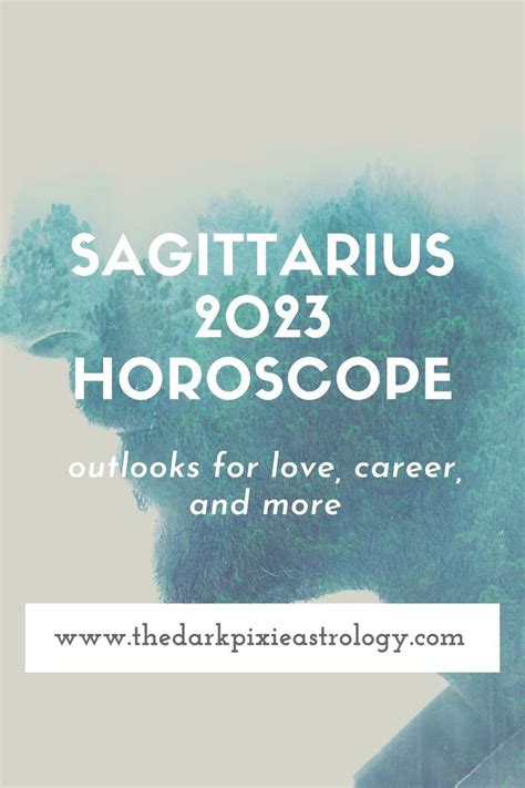 the sagittarius horoscope with text overlaying it