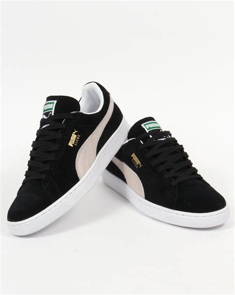 Puma Suede Classic Trainers Black/White,shoes,gum,mens