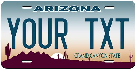 Arizona Custom Personalized License Plate Novelty Automobile Accessory ...