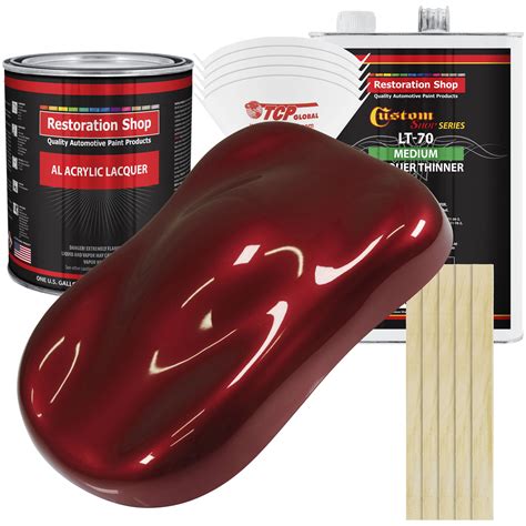 Restoration Shop - Fire Red Pearl Acrylic Lacquer Auto Paint - Complete ...