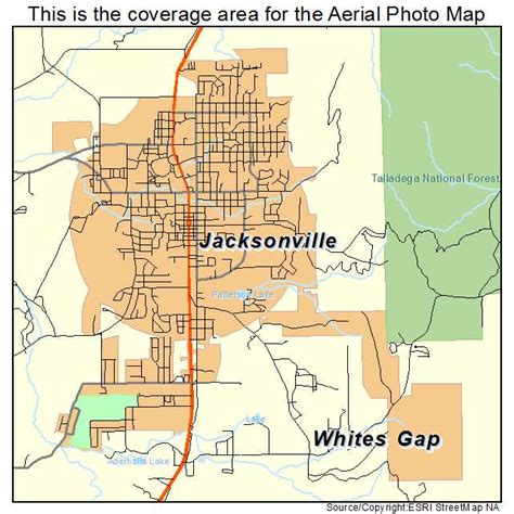 Aerial Photography Map of Jacksonville, AL Alabama