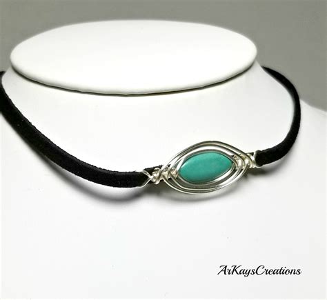 Turquoise Boho Choker Necklace, Southwestern Choker, Gypsy Jewelry, as ...