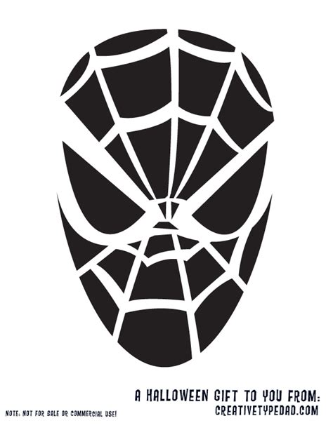 Free Printable Spider-Man Halloween Pumpkin Stencil • Free-Printables.com