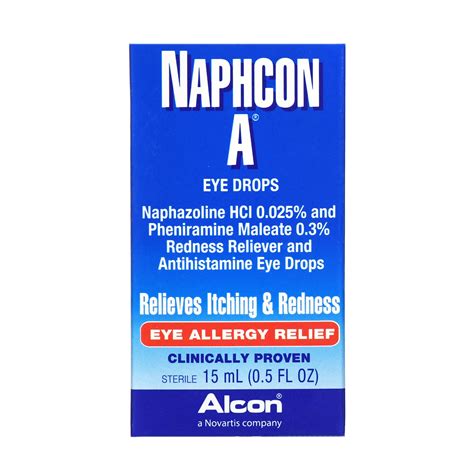 Naphcon A Antihistamine Eye Drops for Eye Allergy Relief, 15 mL ...