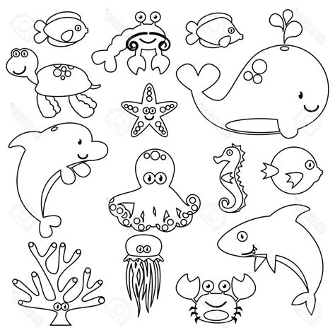 Ocean Animals Coloring Pages For Preschool