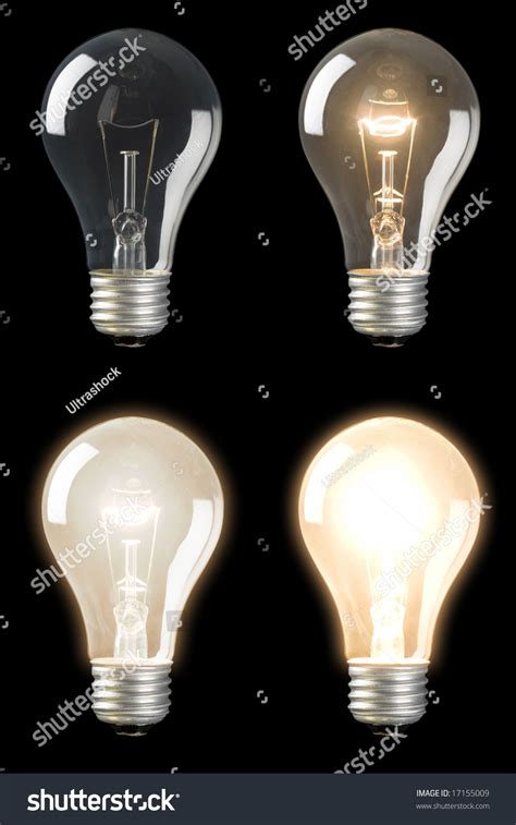 Series Sequenced Light Bulbs Different Brightness Stock Photo 17155009 ...