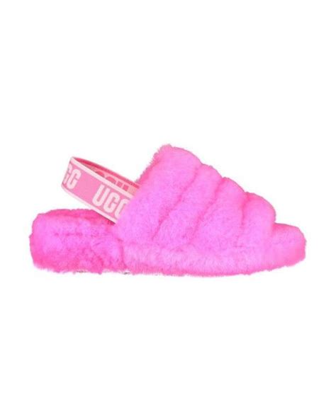 UGG Hot Fluff Yeah Slide Slippers in Pink | Lyst