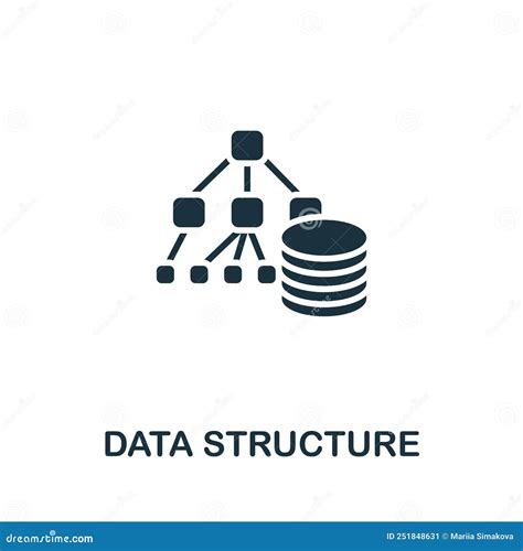 Data Structure Icon. Monochrome Simple Line Data Science Icon for ...