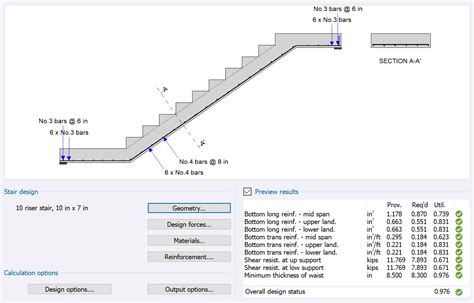 RC stair design (ACI318), Precast concrete stair design (ACI318 ...