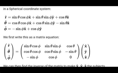 Derivation of conversion of spherical coordinates to cartesian coordinates.