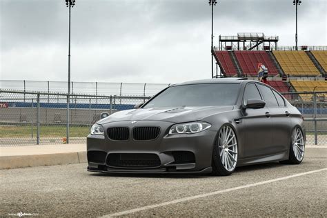 Custom Stanced BMW 5-Series Boasts Mysterious Look Thanks to Gray Matte ...