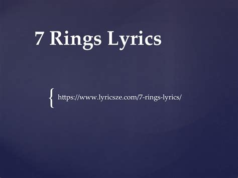 Share 149+ 7 rings lyrics super hot - ecowindow.com.vn