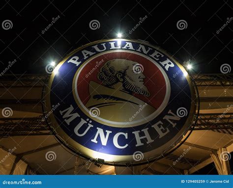 Paulaner Beer Logo in Front of the Terrace of a Serbian Bar. Paulaner ...