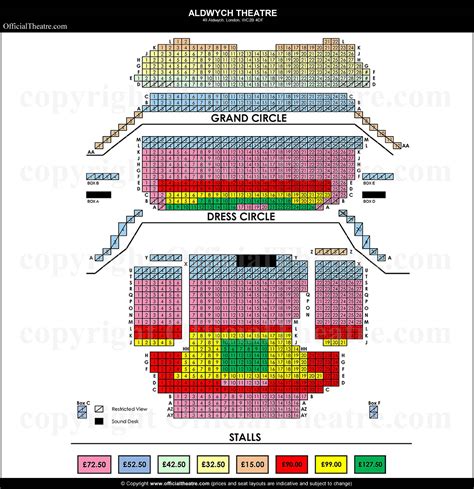 Aldwych Theatre London seat map and prices for Tina: The Tina Turner ...