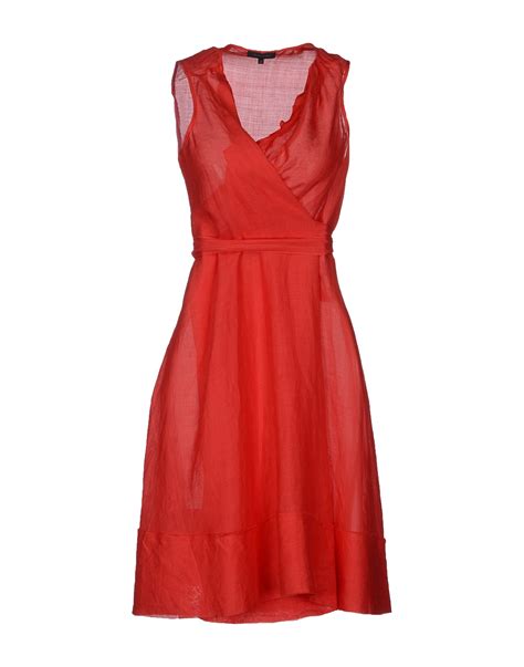 Silk and soie Short Dress in Red | Lyst