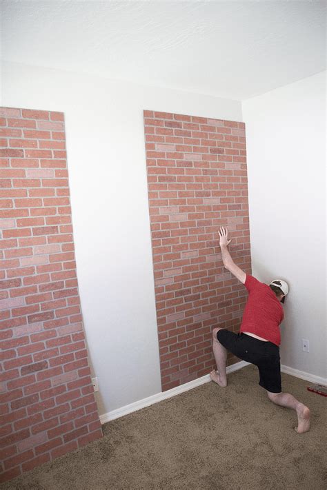 faux brick wall tutorial Diy Faux Brick Wall, Faux Brick Wall Panels ...