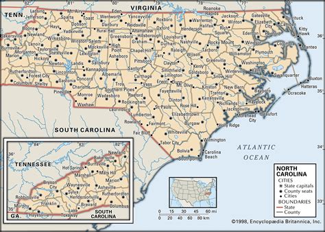 Printable North Carolina Map