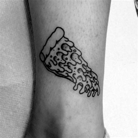 Melting pizza slice tattoo - Tattoogrid.net