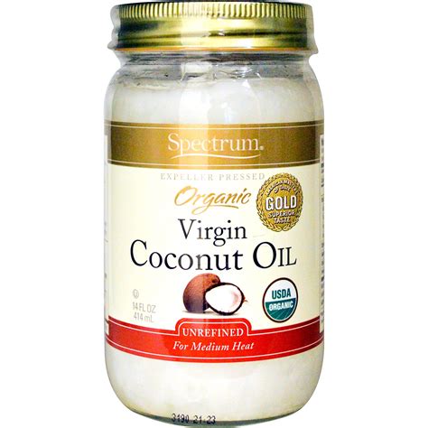 Spectrum Naturals, Organic Virgin Coconut Oil, Unrefined, 14 fl oz (414 ...